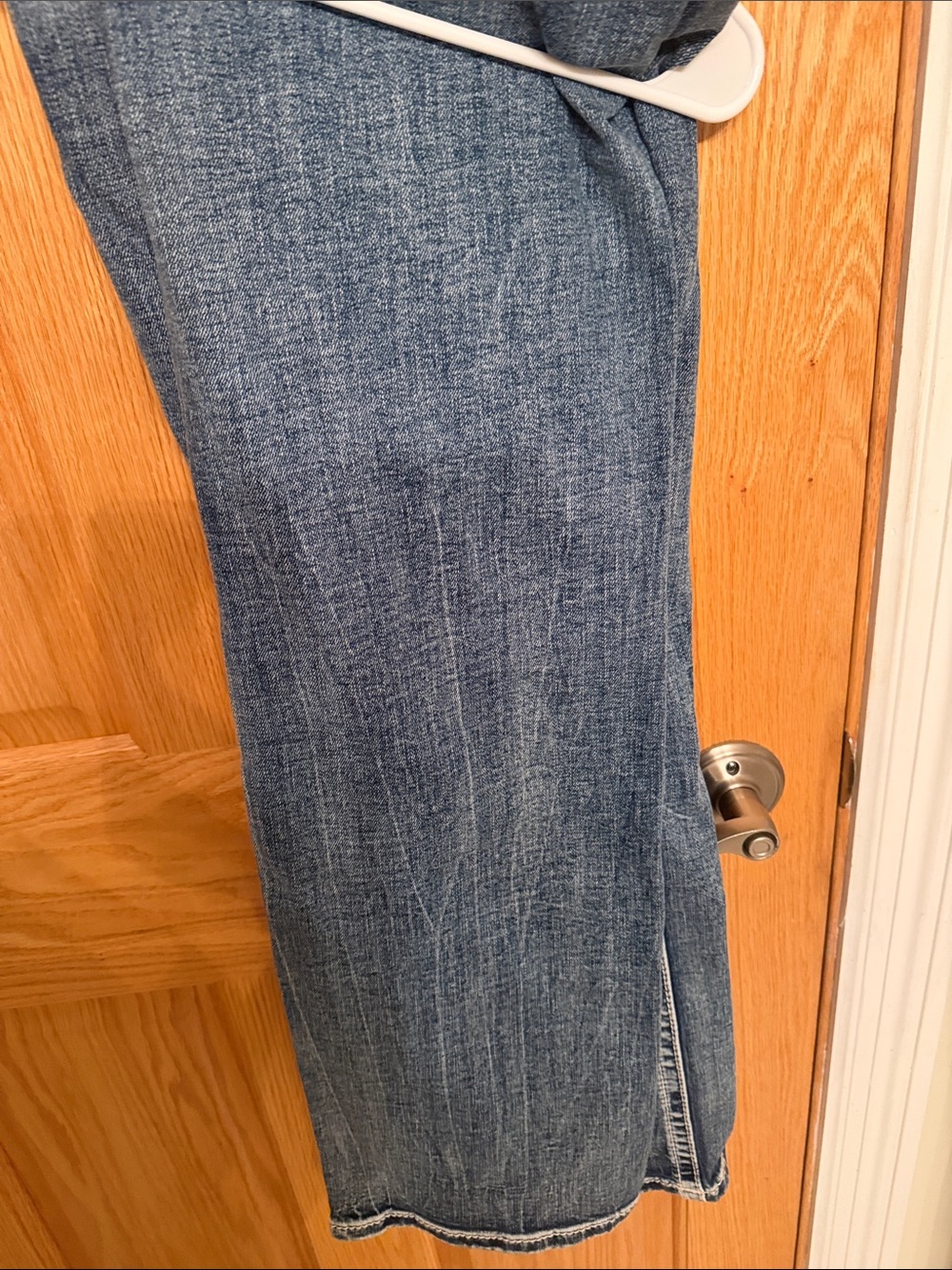 Miss Me Womens Distressed Blue Denim Jeans with Embroidered Pocket - Picture 5 of 10